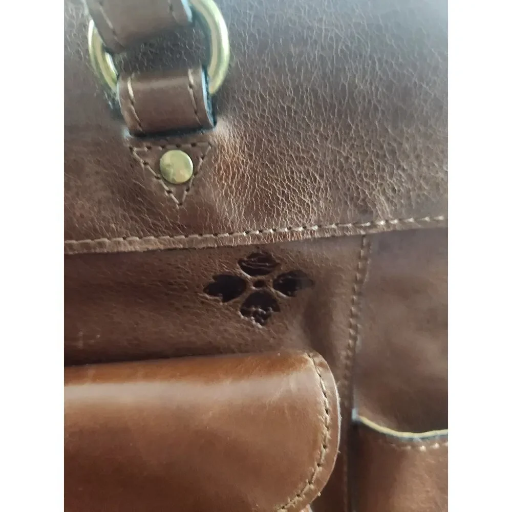 Patricia Nash Bolsena tote bag full grain leather purse‎ shoulder bag brown